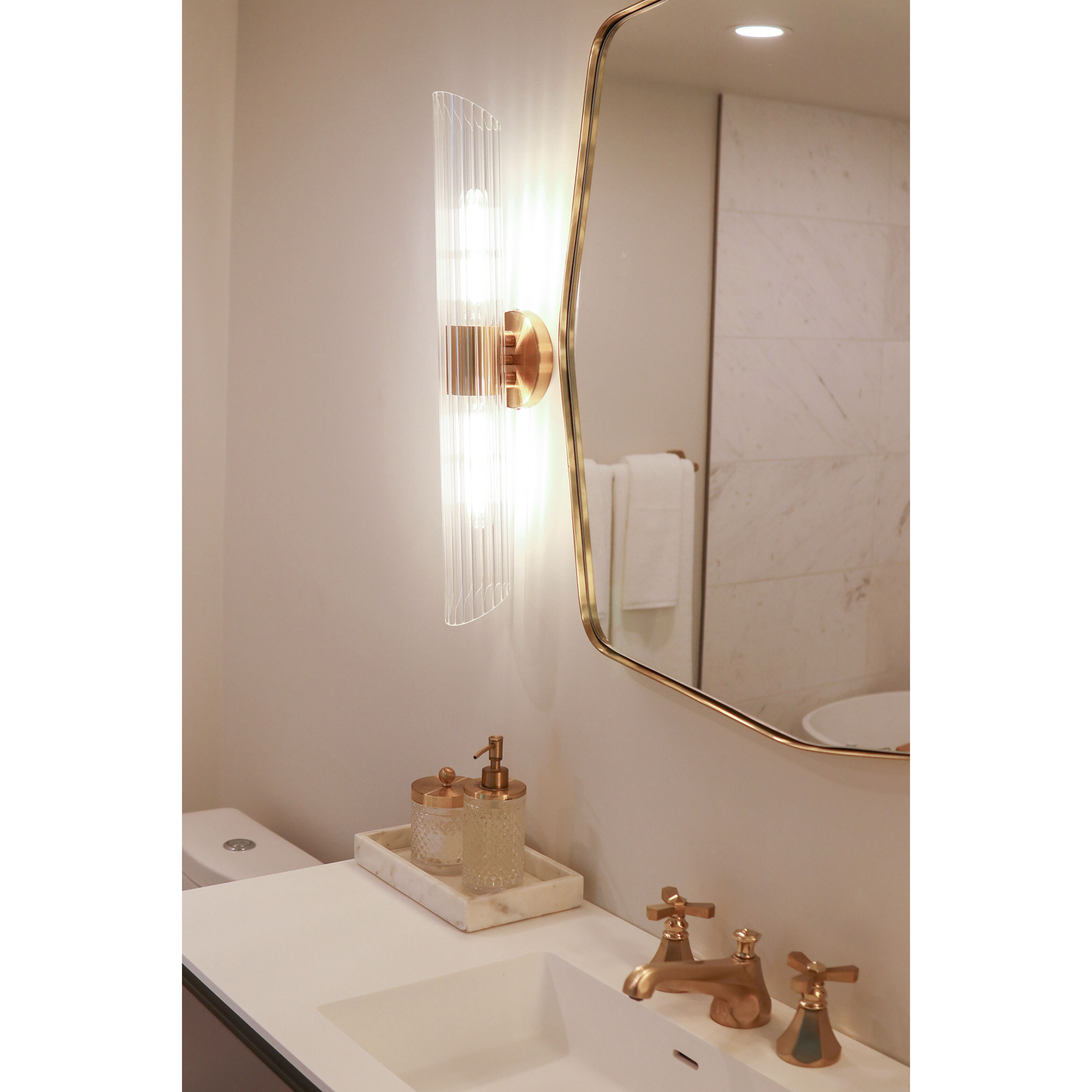 Samantha 2 Light 25 inch Aged Brass Vanity Light Wall Light