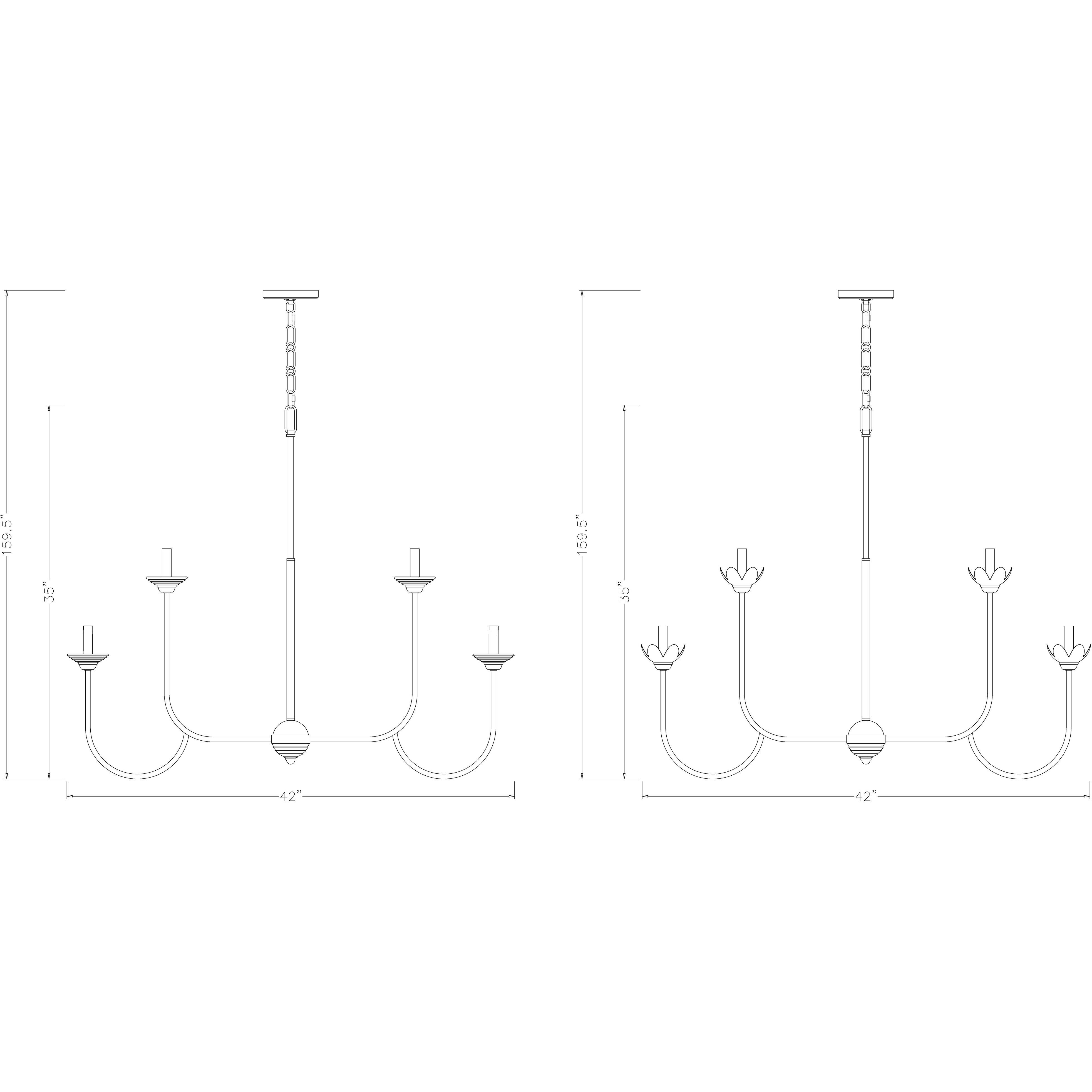 Allistair 10 Light 42 inch Modern Gold Chandelier Ceiling Light