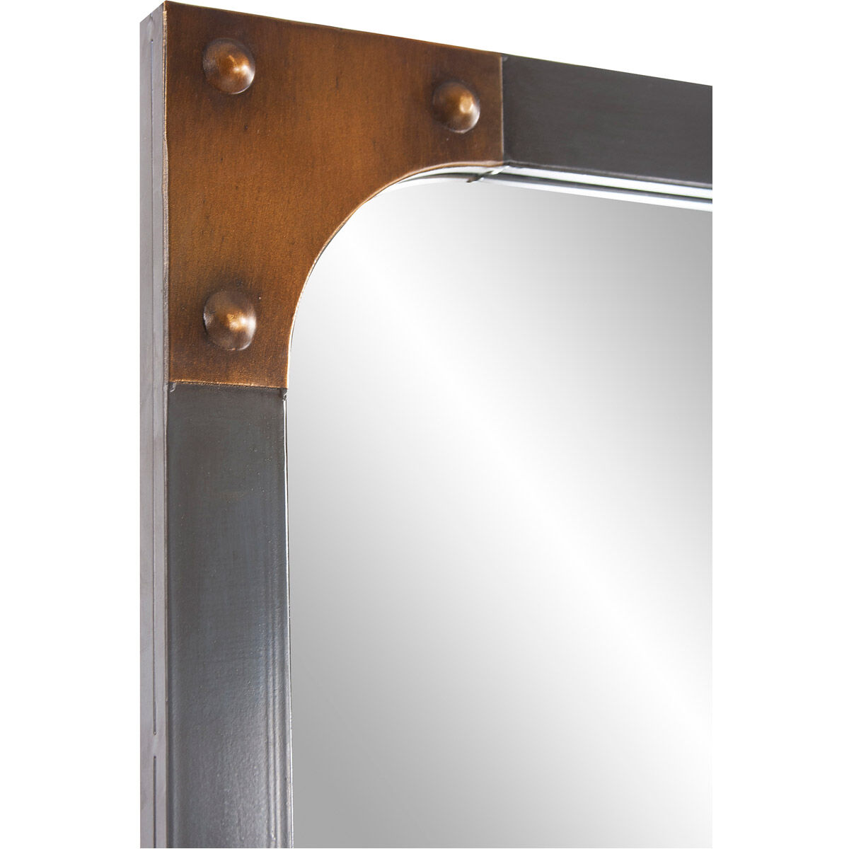 Atlas 72 X 24 inch Gunmetal Gray Wall Mirror