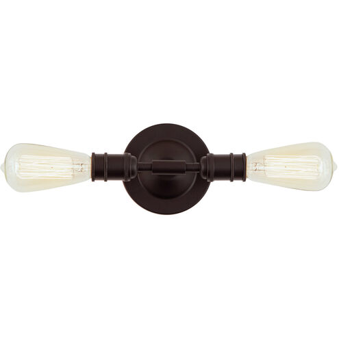 Bedford 2 Light 8 inch Oil Rubbed Bronze Bathroom Wall Sconce Wall Light