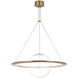 Barbara Barry Cosmos LED 27.5 inch Soft Brass Ring and Orb Chandelier Ceiling Light
