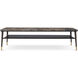 Stratton Street 64 X 30 inch Fumed Cocktail Table, Wooden, Marble, Rectangular, Spencer Green Park