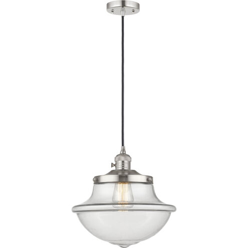 Franklin Restoration Oxford LED 11.75 inch Polished Nickel Mini Pendant Ceiling Light in Clear