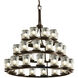 Veneto Luce 36 Light 42 inch Matte Black Chandelier Ceiling Light in Gold with Clear Rim (Veneto Luce), Incandescent