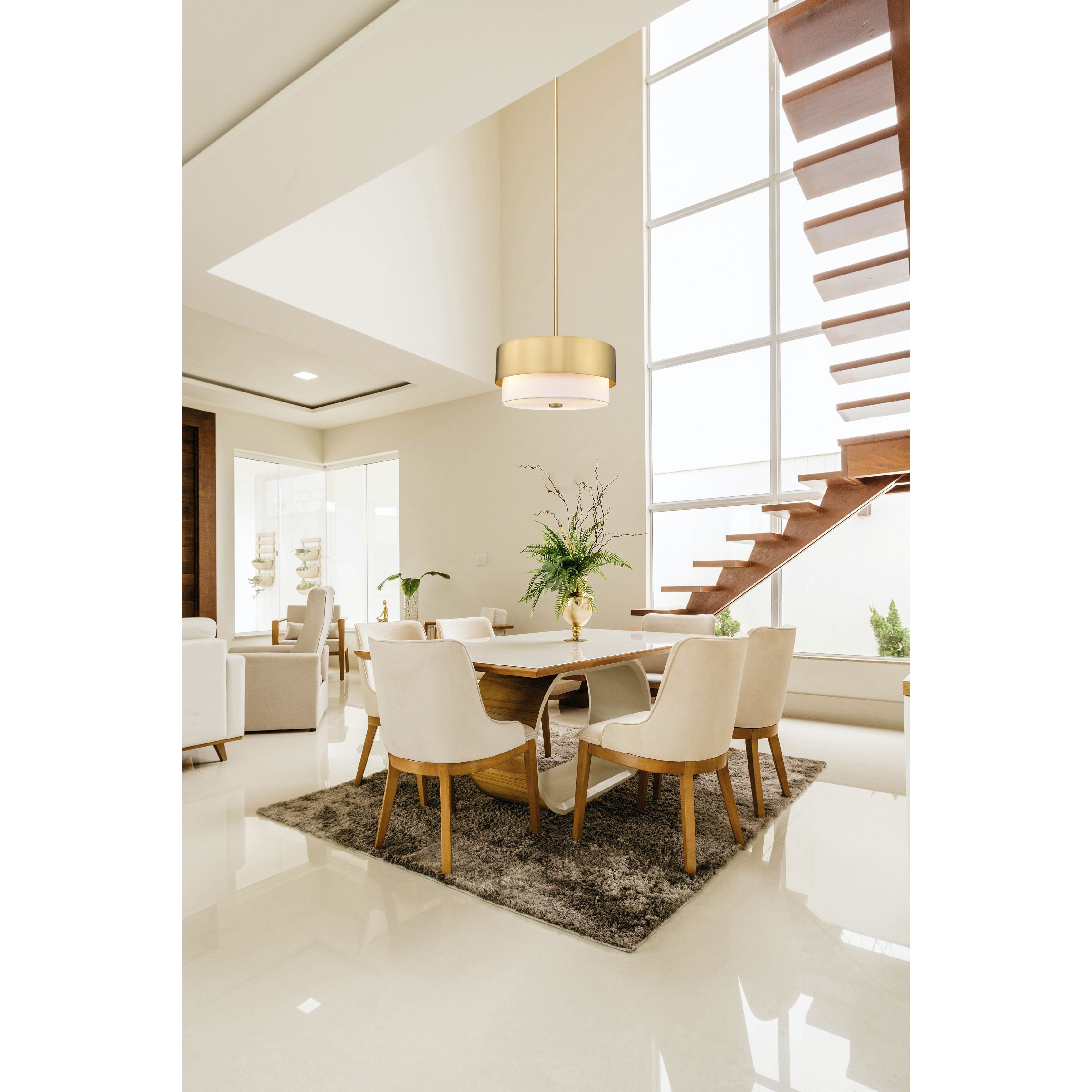 Counterpoint 5 Light 24 inch Modern Gold Chandelier Ceiling Light