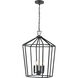 Hylena 4 Light 15 inch Textured Black Indoor Pendant Ceiling Light