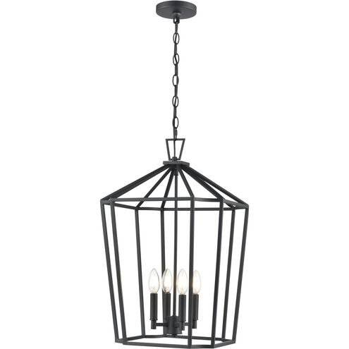 Hylena 4 Light 15 inch Textured Black Indoor Pendant Ceiling Light