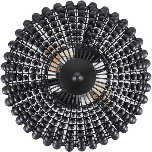 Burkley 2 Light 16 inch Matte Black Semi-Flush Mount Ceiling Light