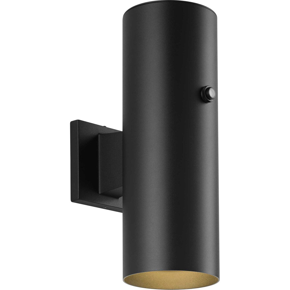 CYL RNDS Outdoor Wall Lantern in Black, Progress LED