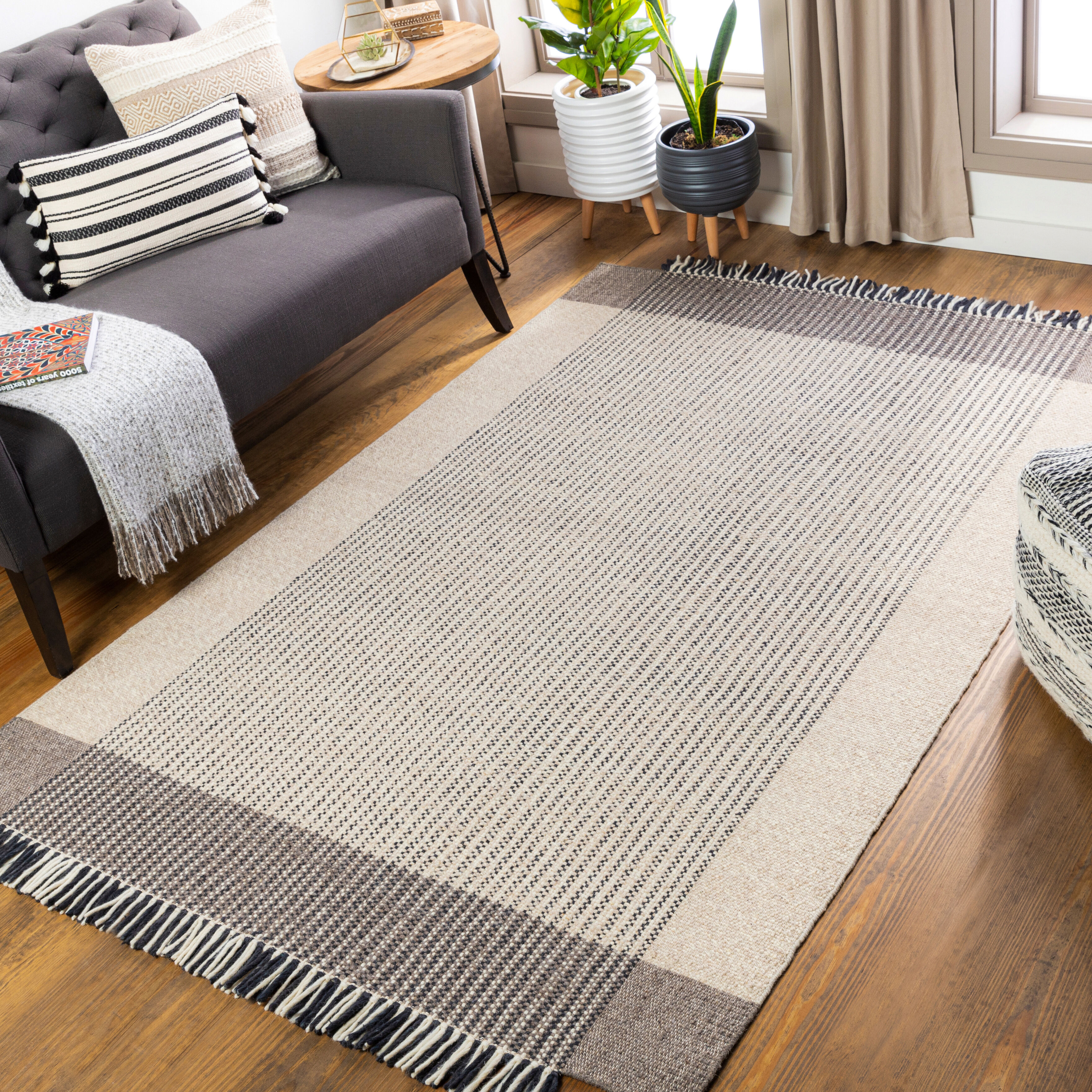 Reliance 120 X 96 inch Charcoal Rug in 8 x 10, Rectangle