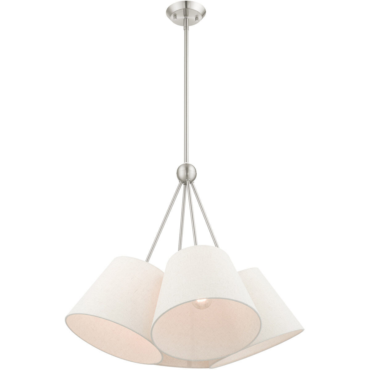 Prato 4 Light 25 inch Brushed Nickel Chandelier Ceiling Light