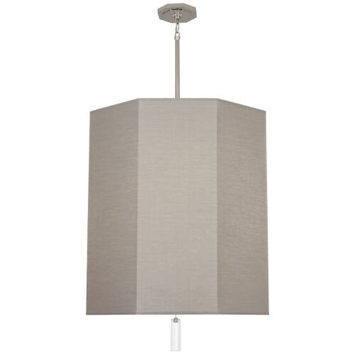 Kate 6 Light 23.75 inch Polished Nickel Pendant Ceiling Light in Smoke Gray