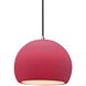 Radiance LED 7 inch Cerise and Brushed Nickel Pendant Ceiling Light