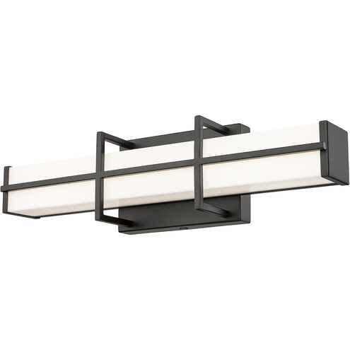 Harrison LED 18 inch Matte Black Vanity Wall Light