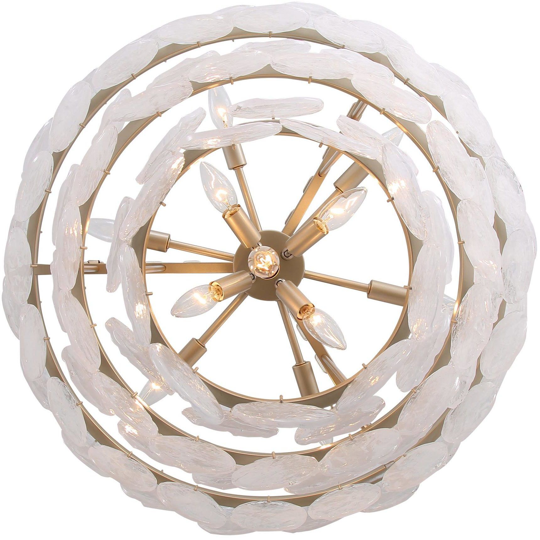Yep Cascada Pendant Ceiling Light in Cirrus Cloud Glass, 3 Tier