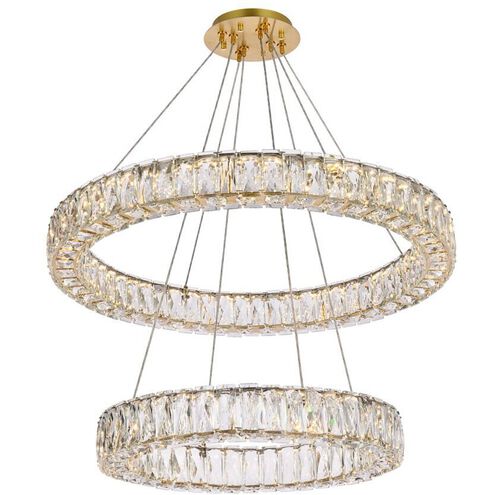 Monroe 2 Light 28 inch Gold Chandelier Ceiling Light