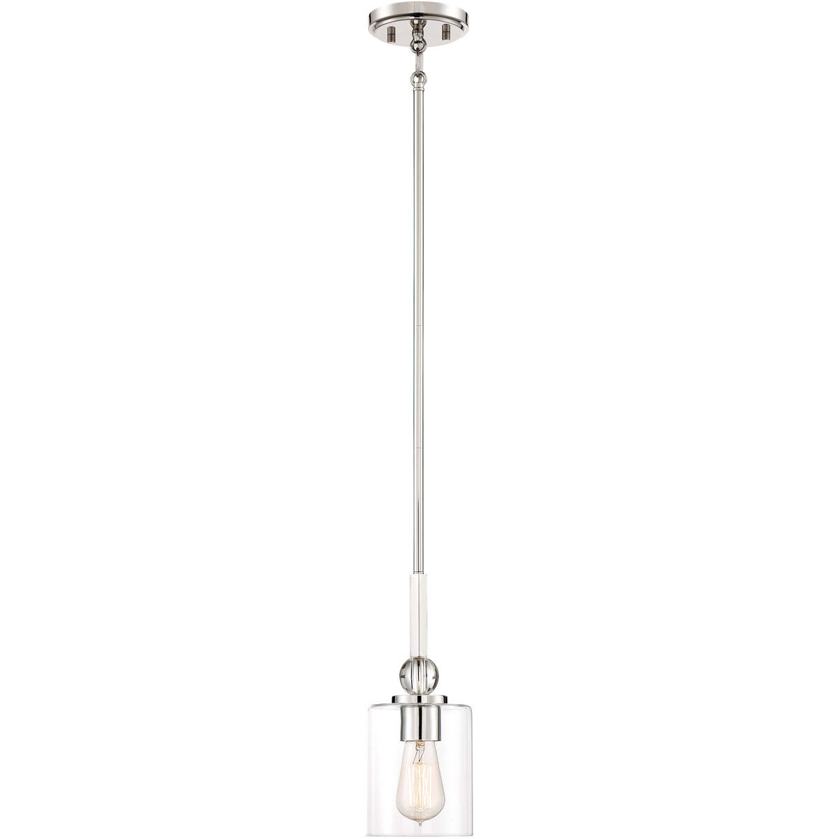 Studio 5 1 Light 5 inch Polished Nickel Mini Pendant Ceiling Light
