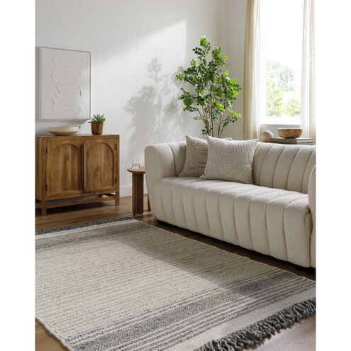 Lucie 36 X 24 inch Ash/Light Silver/Sage Handmade Rug in 2 x 3