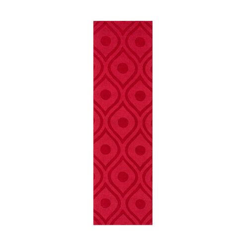 Central Park 96 X 27 inch Bright Red Indoor Runner, Runner