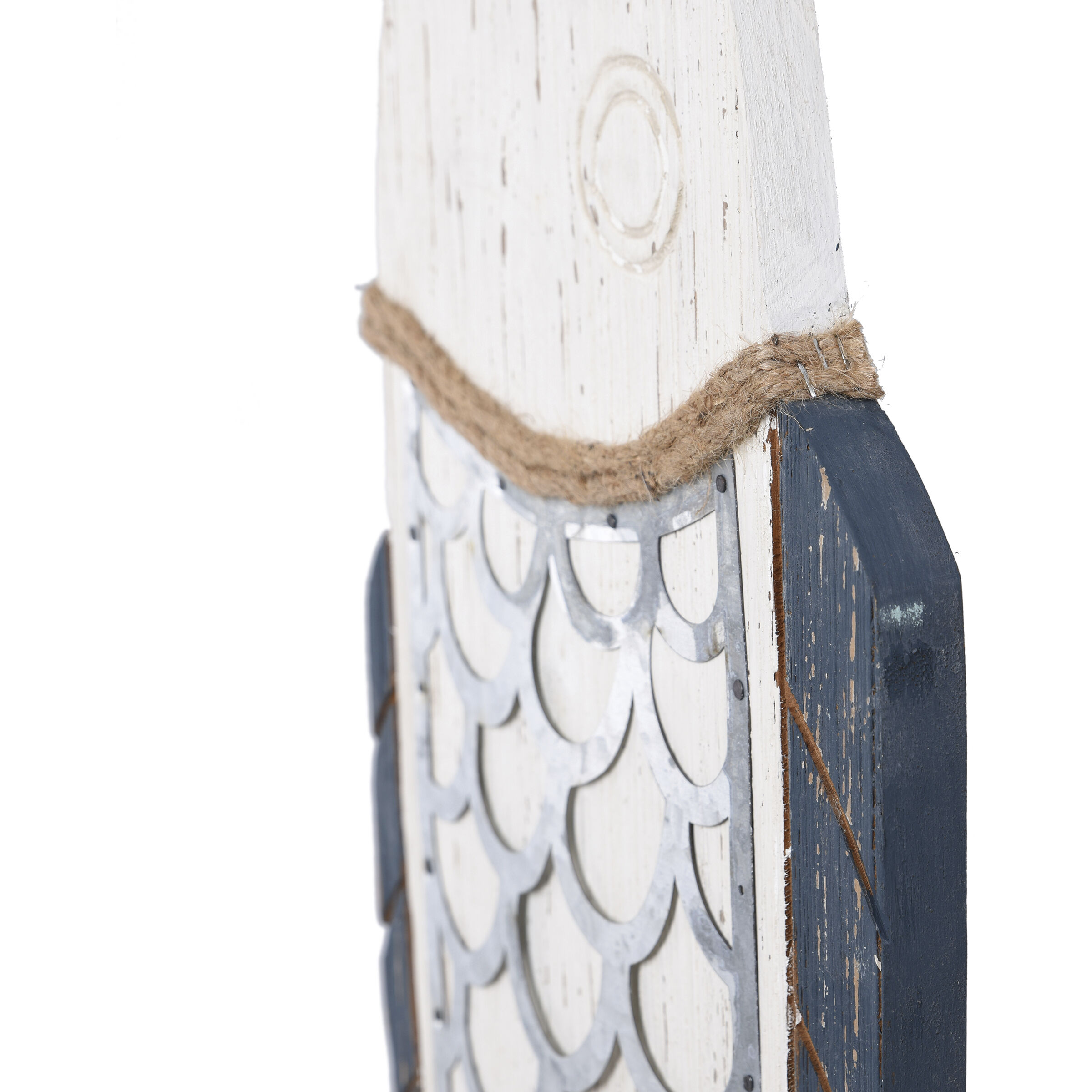 Signature Dark Blue and White Wall Art