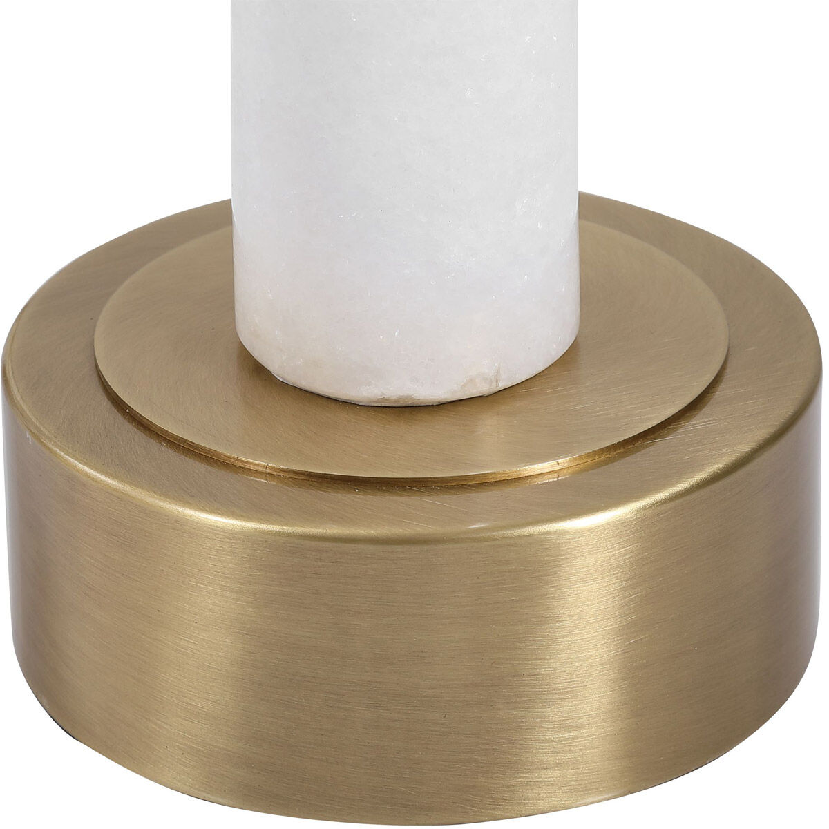 Portsmouth 24 X 16 inch Brushed Brass and White Marble Accent Table