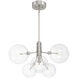 Contemporary LED 26.75 inch Brushed Nickel Chandelier Ceiling Light