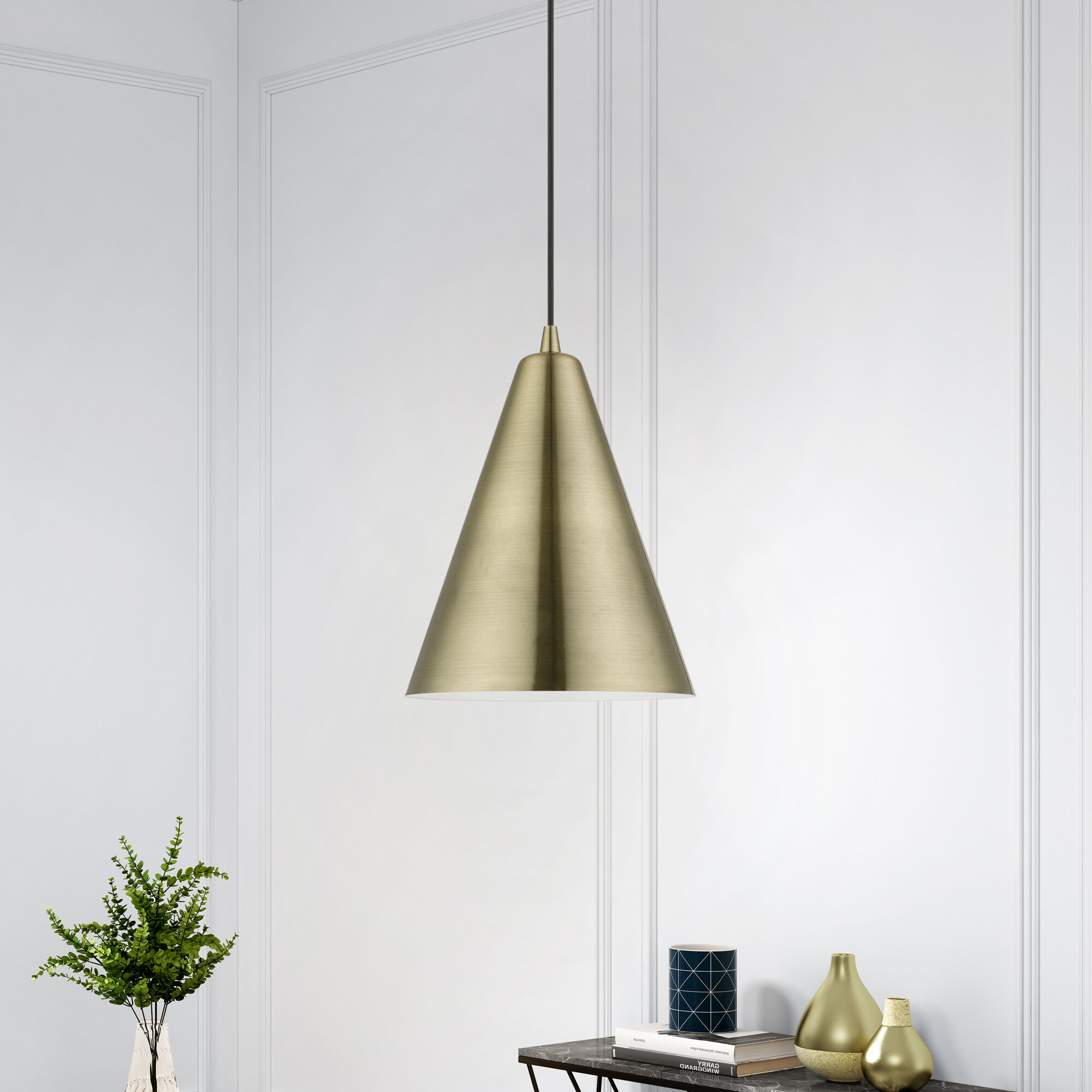 Dulce 1 Light 10 inch Antique Brass Pendant Ceiling Light