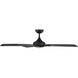 Mykonos 5 60 inch Matte Black Downrod Ceiling Fan in 2700K