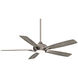 Dyno XL 60 inch Brushed Nickel with Medium Maple/Dark Walnut Blades Ceiling Fan