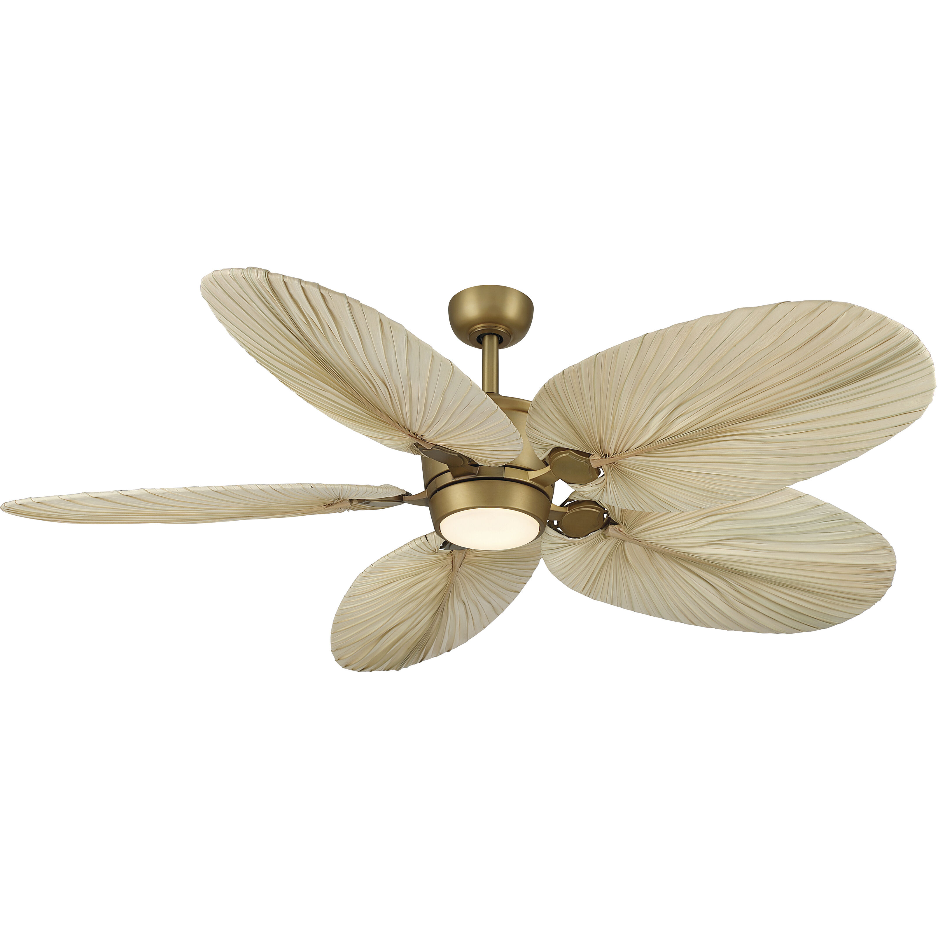 Portesa 60 inch Heritage Brass with Natural Palm Blades Smart Ceiling Fan