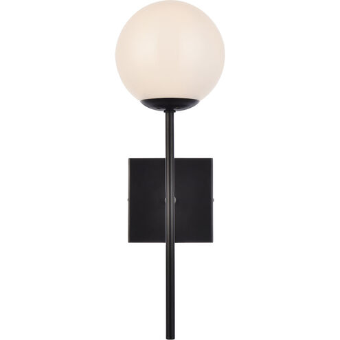 Neri 1 Light 7 inch Black Bath Sconce Wall Light