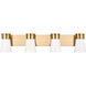 Drew & Jonathan Scott Roy 4 Light 32.25 inch Satin Brass Vanity Light Wall Light