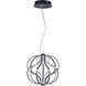 Aura LED 17 inch Black Single Pendant Ceiling Light