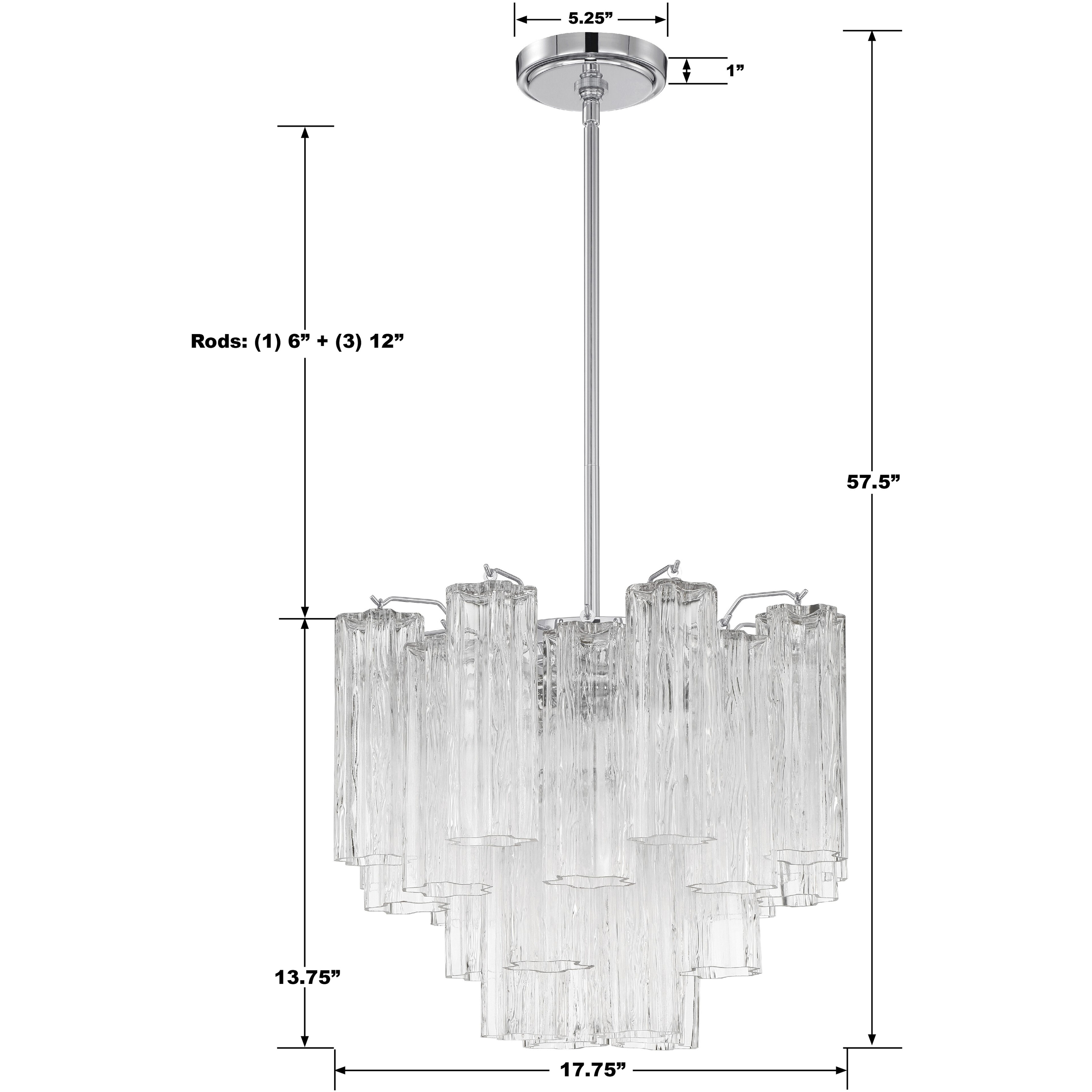 Addis 4 Light 17.75 inch Polished Chrome Mini Chandelier Ceiling Light in Clear