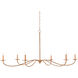 Saxon 6 Light 60.75 inch Painted Rattan/Natural Rattan Chandelier Ceiling Light