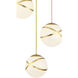 Batignolles 3 Light 24.75 inch Spring Gold Leaf Pan Pendant Ceiling Light