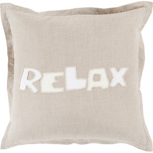 Relax 18 inch White, Cream, Beige Pillow Kit