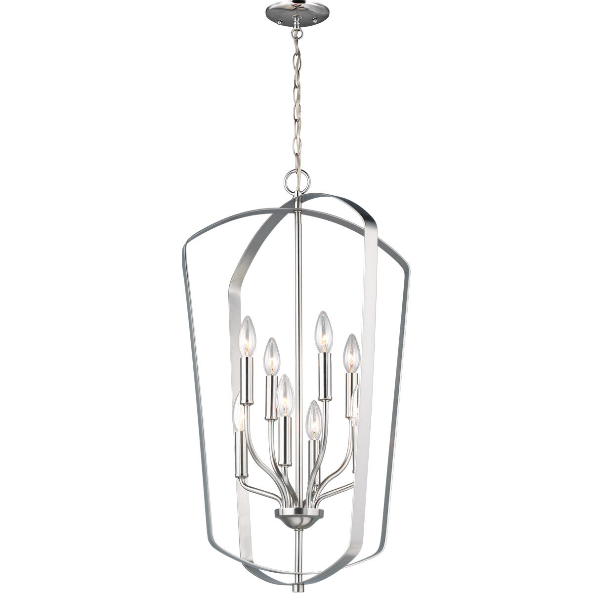 Romee 8 Light 18 inch Brushed Nickel Foyer Pendant Ceiling Light, Large