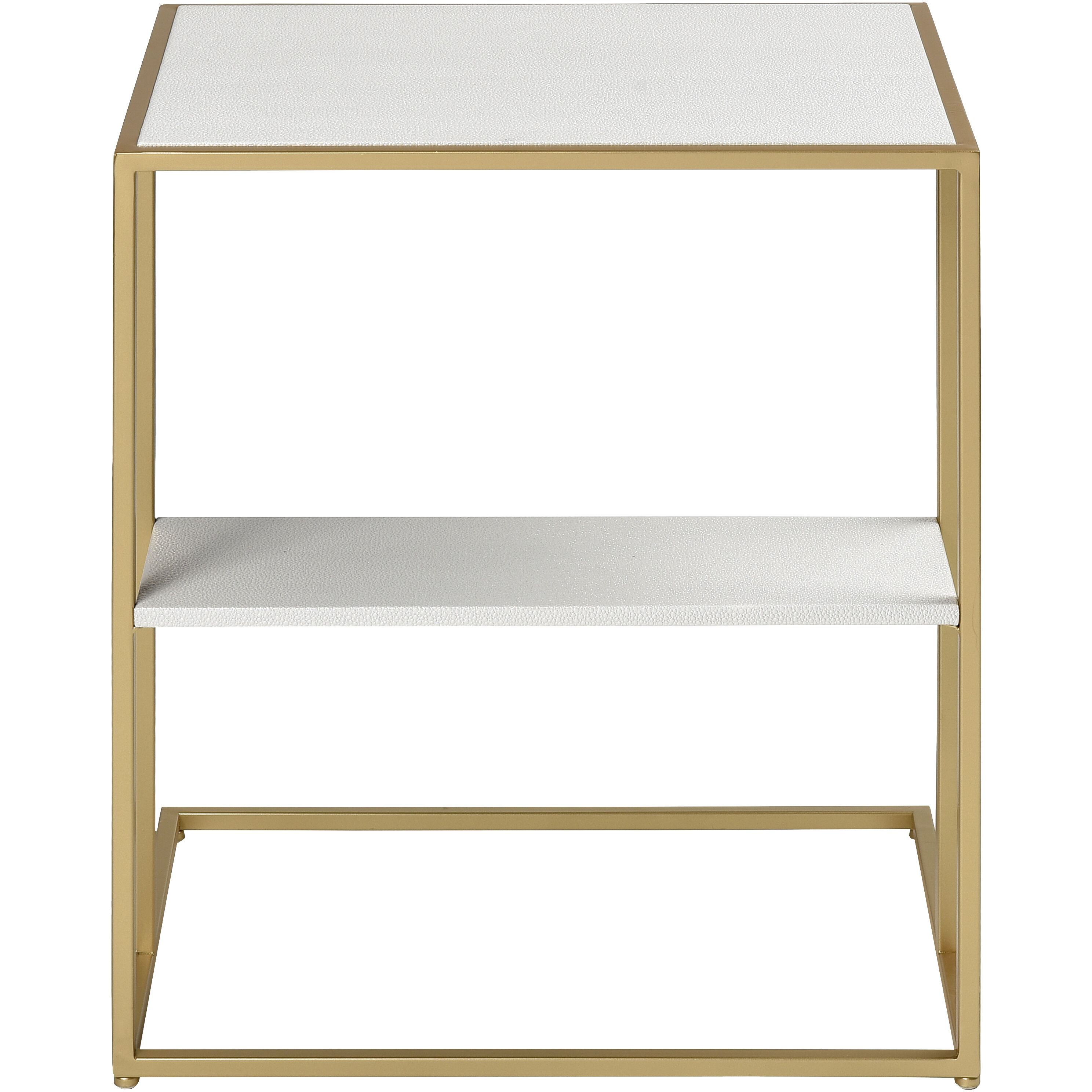 Fawley 24 X 19.75 inch Gold with White Accent Table