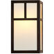 Mission 1 Light 6.62 inch Pewter Wall Mount Wall Light in Frosted, T-Bar Overlay