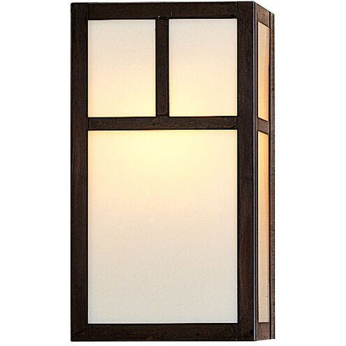 Mission 1 Light 6.62 inch Pewter Wall Mount Wall Light in Frosted, T-Bar Overlay