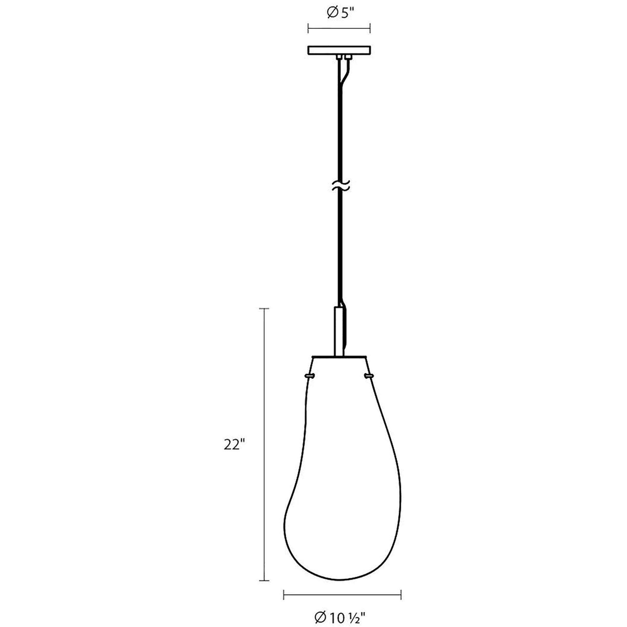 Liquid LED 10.5 inch Satin Black Pendant Ceiling Light in Smoke Glass