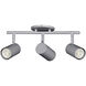Taylor 3 Light 120 Satin Chrome Track Light Ceiling Light, Fixed Arm
