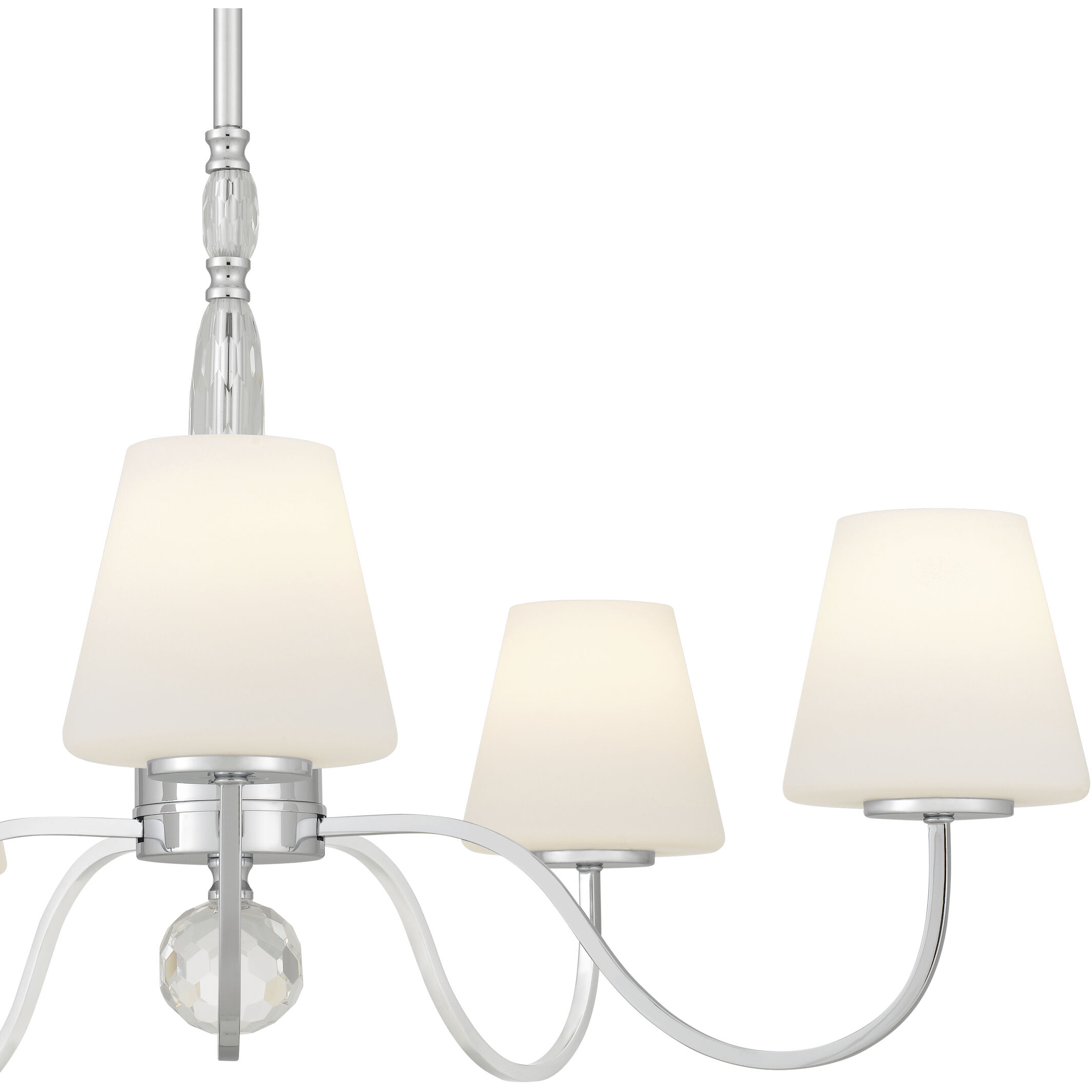 Stone 5 Light 35 inch Polished Chrome Chandelier Ceiling Light