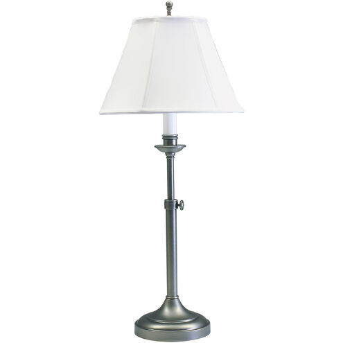 Club 25 inch 100 watt Antique Silver Table Lamp Portable Light