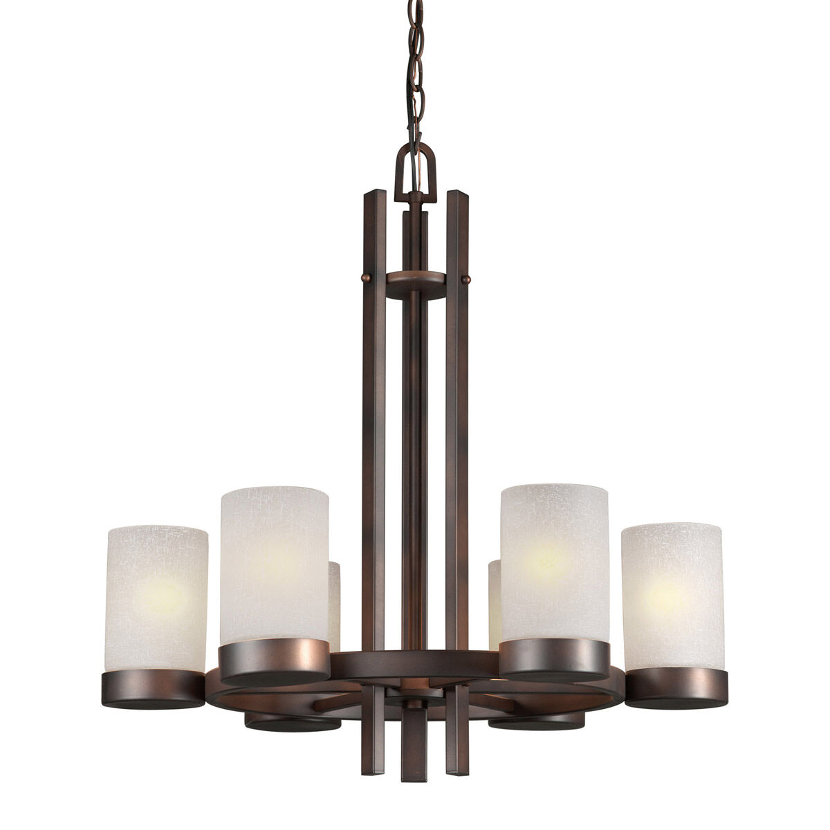 Signature 6 Light 24 inch Antique Bronze Chandelier Ceiling Light