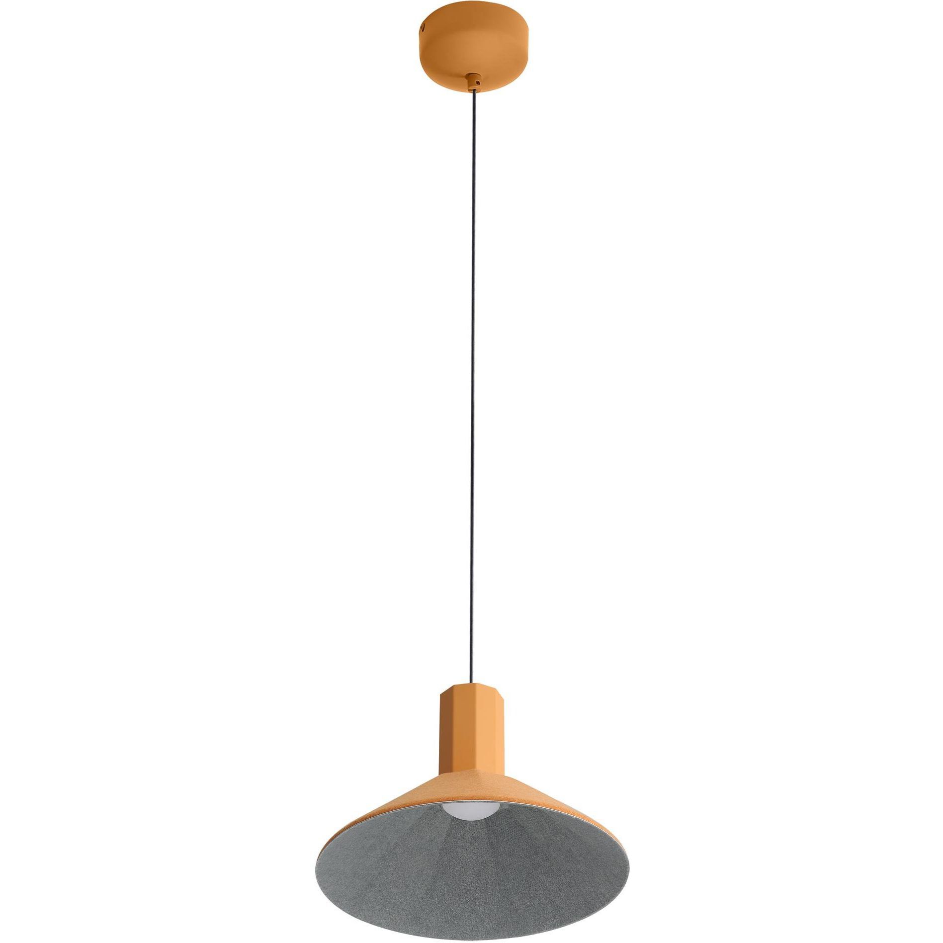Faroe Pendant Ceiling Light in Earth Yellow/Grey