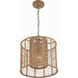 Jayna 1 Light 12.5 inch Burnished Silver Mini Chandelier Ceiling Light