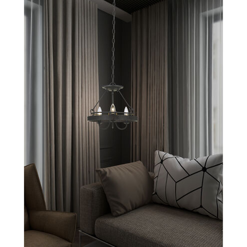 Helena 3 Light 14 inch Texture Gray With Moroccan Bronze Pendant Ceiling Light, Convertible to Semi-Flush