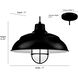 R-Series 1 Light 17 inch Satin Black Outdoor Pendant